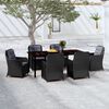 vidaXL Garden Dining Set Black, Dark Grey