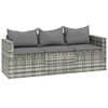 vidaXL Garden Lounge Set Gray, Anthracite PE Rattan, Powder-coated Steel