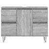 vidaXL Bathroom Cabinet Grey Sonoma Engineered wood, iron Medium