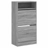 vidaXL Shoe Cabinet Grey Sonoma Engineered Wood Compact Shoe Cabinet