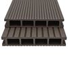 vidaXL WPC Hollow Decking Boards with Accessories 49.2 '&sup2; 13.1 ' Dark Brown (6x45005)