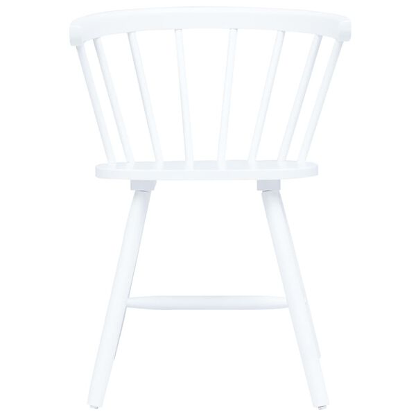 vidaXL Dining Chairs 4 pcs White Solid Rubber Wood