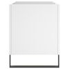 vidaXL Record Cabinet White Engineered wood Medium Vinyl Storage Cabinet