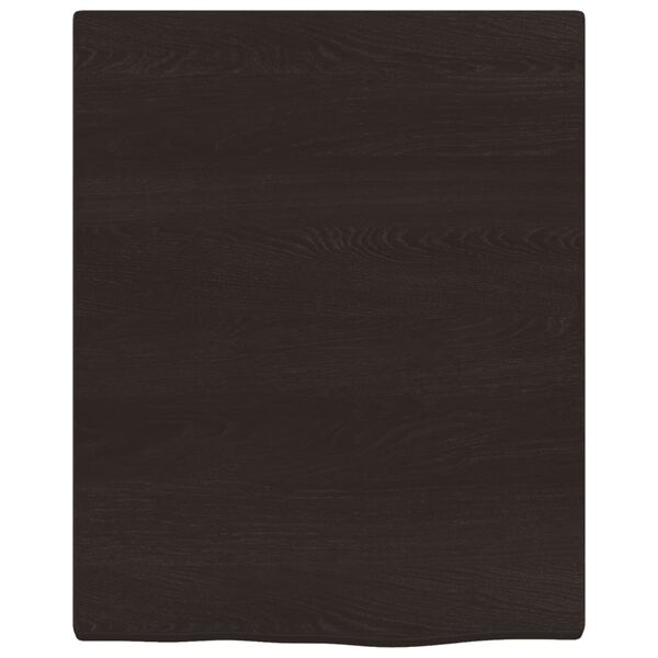 vidaXL Bathroom Countertop Dark Brown 15.7x19.7x0.8" Treated Solid Wood