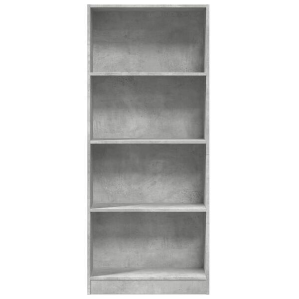 vidaXL Bookcase Concrete Grey Engineered Wood Tall Bookcase