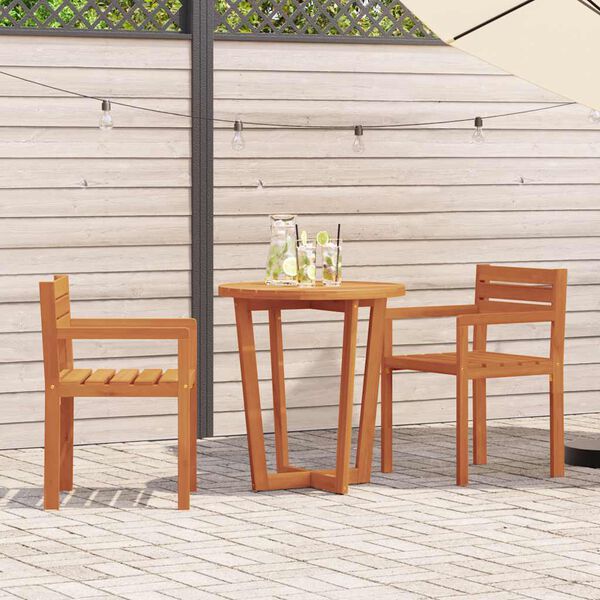 vidaXL Patio Chairs 2 pcs 19.7x20.9x31.5" Solid Wood Acacia