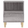 vidaXL Bedside Cabinet Grey sonoma Engineered wood, solid eucalyptus wood