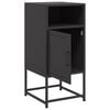 vidaXL Bedside Cabinet Black Steel Standard Bedside Cabinet