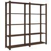 vidaXL 5-Tier Storage Rack Brown 66.9x15.0x66.9" Solid Wood Pine