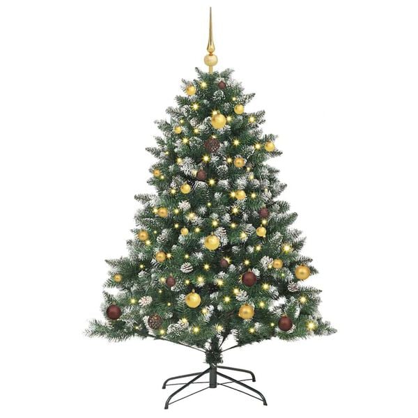 vidaXL Artificial Christmas Tree with 150 LEDs Green 59.06 in