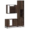 vidaXL Bathroom Furniture Set Brown oak Engineered wood, metal, glass
