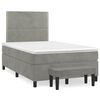 vidaXL Box Spring Bed with Mattress Light grey, White