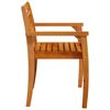 vidaXL Garden Chair Set of 6 Natural Acacia Solid Acacia wood Standard