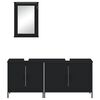 vidaXL Bathroom Furniture Set Black Engineered wood Medium
