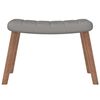 vidaXL Relaxing Chair With Stool Light gray Velvet (100% polyester)