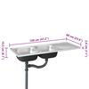 vidaXL Kitchen Sink with Double Sinks Silver 47.24x23.62x6.10" Stainless Steel