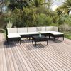 vidaXL Garden Lounge Set Black PE Rattan Medium Modular