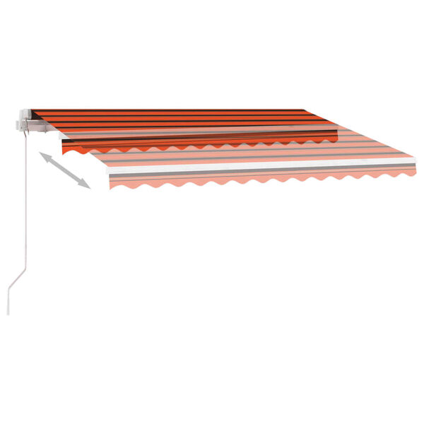 vidaXL Retractable Awning Orange and Brown
