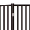 vidaXL Dog Gate Set of 3 Black Solid fir wood 59.1 in long