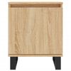vidaXL Bedside Cabinet Set of 2 Sonoma Oak Engineered Wood, Iron Medium