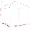 vidaXL Party Tent Blue 210D oxford fabric with silver coating 6.6 x 6.6 ft
