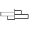 vidaXL Wall Shelf Black 65.9x7.1x26.8" Engineered Wood