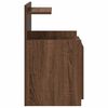 vidaXL Bedside Cabinet Brown Oak Engineered Wood 15.7x14.4x24.4 in