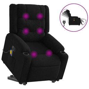 vidaXL Electric Stand Up Massage Recliner Chair Black