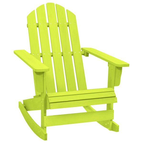 vidaXL Garden Rocking Chair Green Solid fir wood Standard