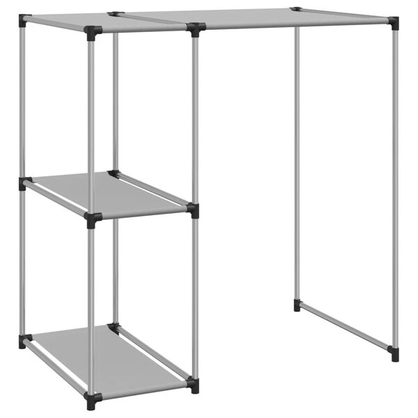 vidaXL Storage Rack Grey Iron, Non-woven fabric (100% polyester)
