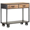 vidaXL Console Table Natural brown, grey Solid reclaimed wood, steel