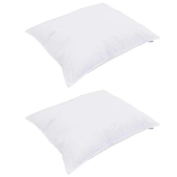 vidaXL Pillow with Pillow 2 pcs White 23.62 x 31.50 in Cotton