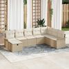 vidaXL Garden Sofa Set with Cushion 8 pcs Beige and Cream Poly Rattan