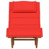 vidaXL Rocking Sun Lounger with Cushion Solid Wood Acacia