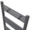 vidaXL Grey Bathroom Central Heating Towel Rail Radiator Straight 19.69 x 30.08"