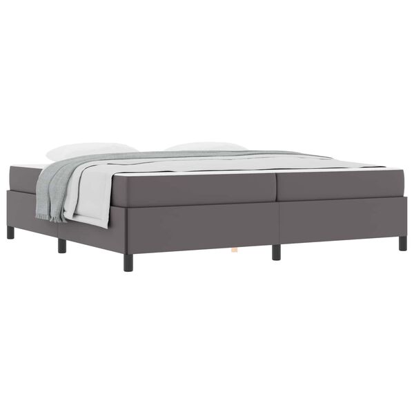 vidaXL Bed Frame with Mattress Grey 78.74 x 78.74 in Fabric