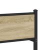 vidaXL Bed Frame Sonoma oak Steel, Engineered wood