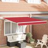 vidaXL Retractable Awning Red 118.11 x 98.43 in Fabric and Steel