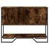 vidaXL Console Table Smoked Oak Engineered Wood, Metal Console Table