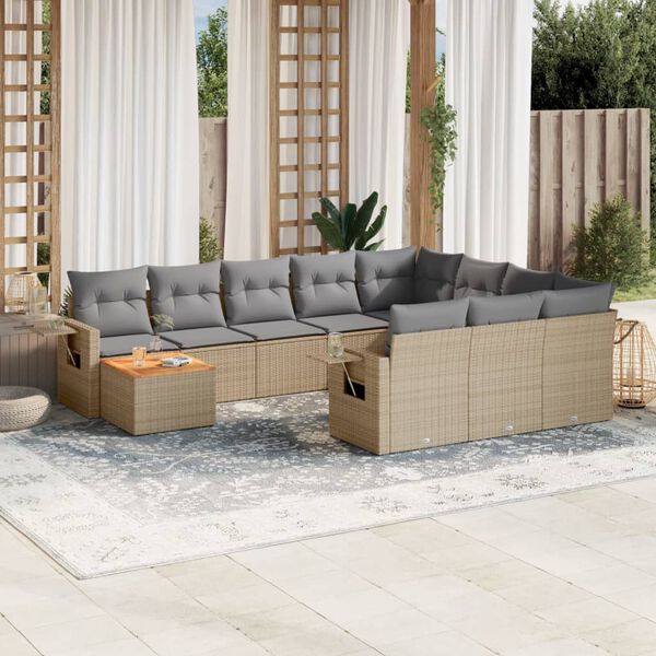 vidaXL Garden Sofa Set Mix Beige