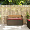 vidaXL Patio Storage Bench with Cushion Brown Poly Rattan