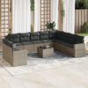 vidaXL Garden Sofa Set Grey