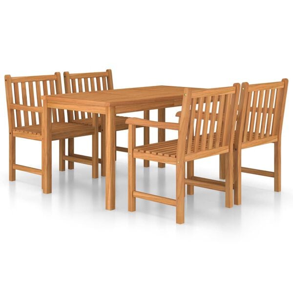 vidaXL Garden Dining Set Warm teak Solid teak wood Large Durable