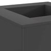 vidaXL Fire Pit Black 23.62 x 23.62 x 11.81 in Steel
