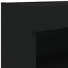 vidaXL TV Cabinet Black Engineered wood Medium TV Cabinet Rectangular