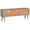vidaXL TV Stand Grey and honey brown Solid rough mango wood