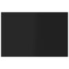 vidaXL Shelf Set of 4 High gloss black Engineered Wood 23.6x15.7x0.6 in