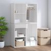 vidaXL Dressing Cabinet High gloss white Engineered wood Medium Storage