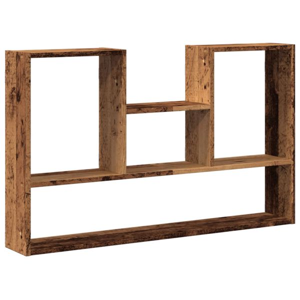 vidaXL Wall Shelf Old Wood Engineered Wood 39.0 in x 5.9 in x 23.6 in