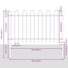 vidaXL Garden Fence 9 pcs White 50.20 x 3.28 ft Powder-coated Steel